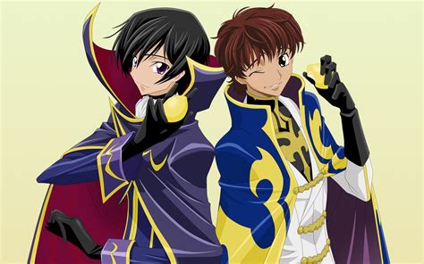 Download Suzaku Kururugi Lelouch Lamperouge Anime Code Geass Hd Wallpaper