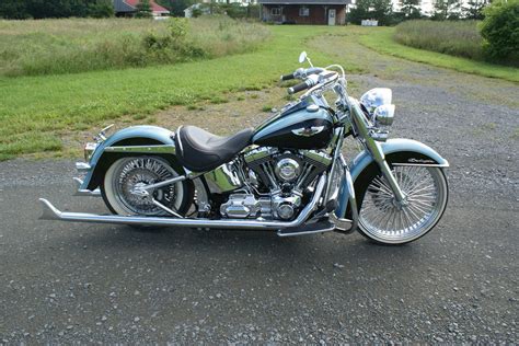 2008 Harley-Davidson® FLSTN Softail® Deluxe (BLUE PEARL / VIVID BLACK ...