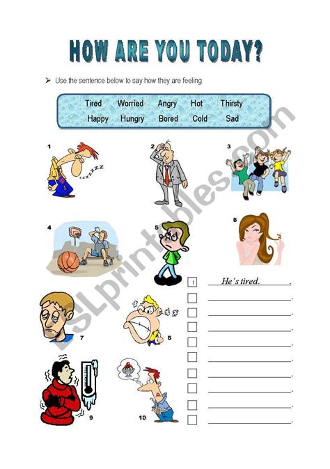How Are You Today Esl Worksheet By Baruka