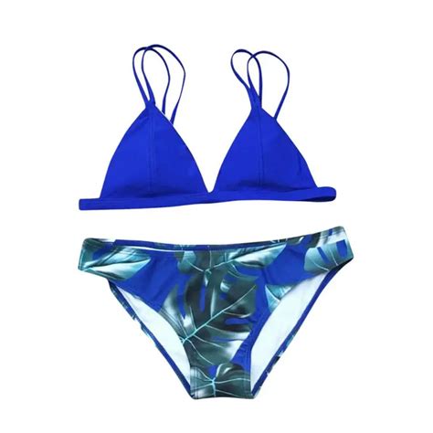 Buy Brazilian Womens Bikini Set Sexy Leaves Printed