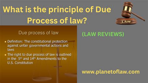 What Is The Principle Of Due Process Of Law PlanetofLaw