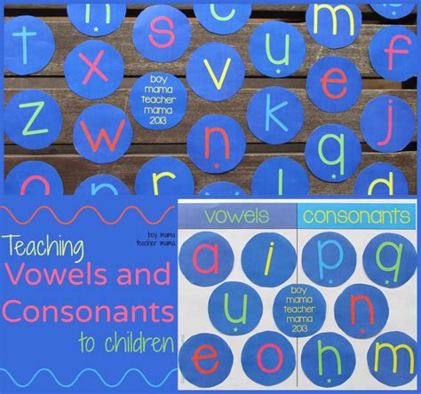 The vowels and consonants of the english language is the mother of the language. Teacher Mama: Teaching Vowels and Consonants to Children ...