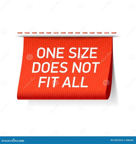 One Size Does Not Fit All Stock Illustrations 8 One Size Does Not Fit