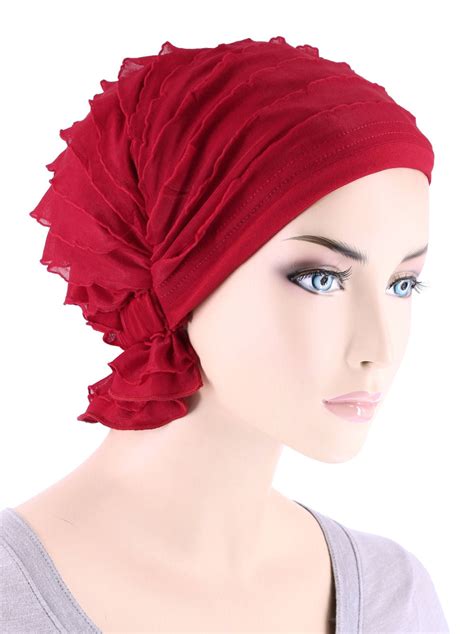 The Abbey Cap In Ruffle Red