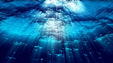 Underwater Ocean Waves Ripple And Flow With Light Rays Loop Motion