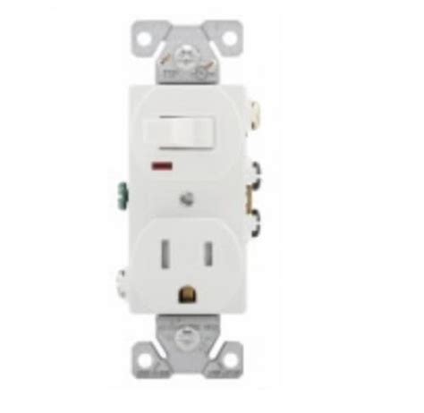 Eaton Wiring 15 Amp Combination Switch Tamper Resistant White Eaton