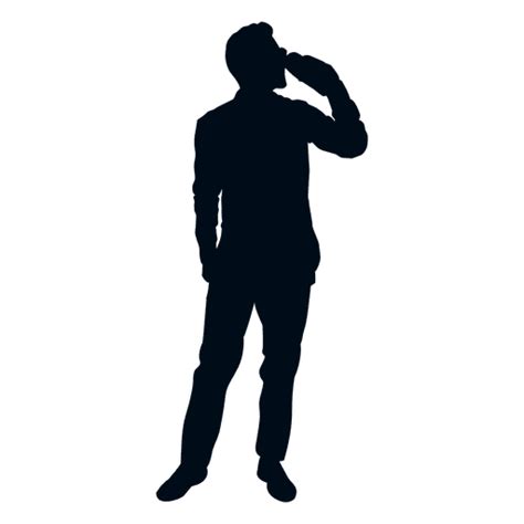 Elegant Man Drinking Silhouette Transparent Png And Svg Vector File