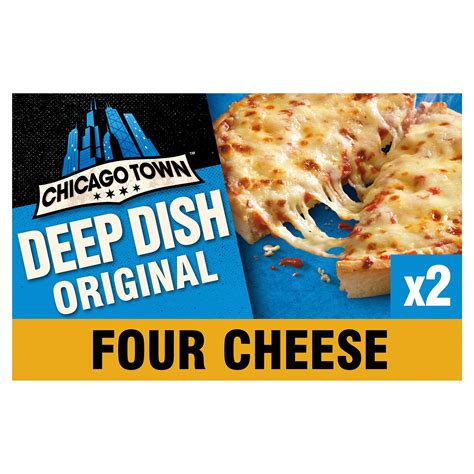 Chicago Town Fully Loaded Deep Dish 2 Four Cheese Pizzas 2 X 148g 296g