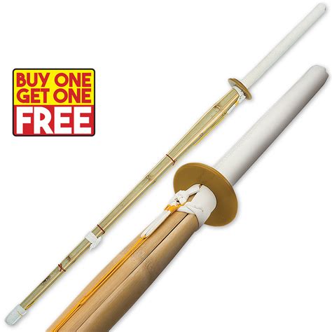 Kendo Bamboo Shinai Practice Sword 2 For 1 Knives And Swords