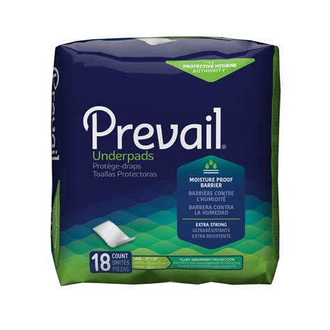 Prevail Fluff Underpad 23″x36″ Printed Bag Of 18 Each Green Medical Mart