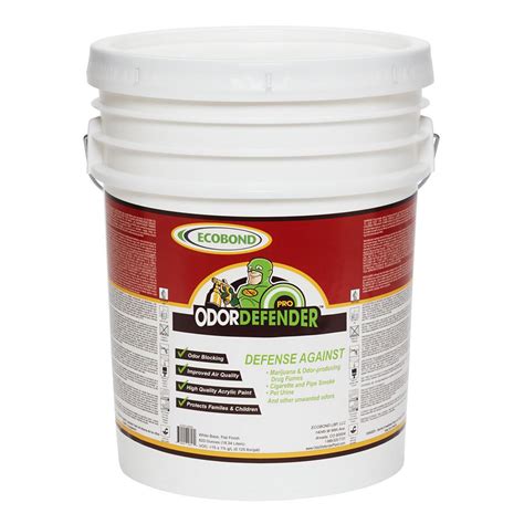 Paint blocking can also occur when painted surfaces are exposed to areas that have a lot of moisture. ECOBOND OdorDefender, 5-Gal. Off White Flat Smoke ...