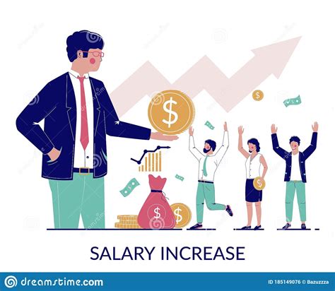 Salary Increase, Vector Concept for Web Banner, Website Page Stock