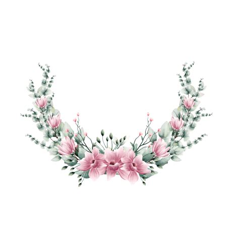 Watercolor Floral Wreath 11660292 Png