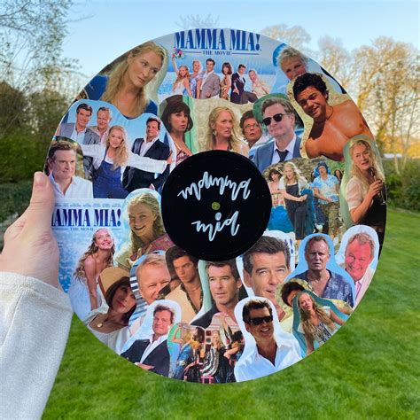 Mamma Mia 12 Collaged Vinyl Record Etsy