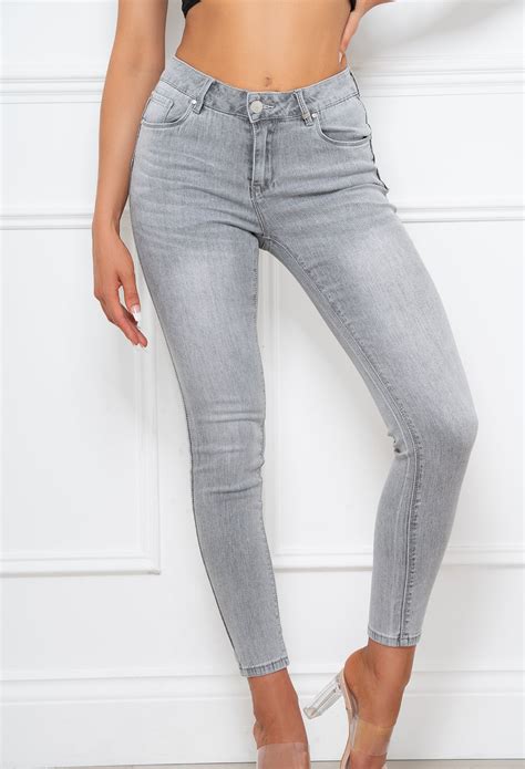 Perky Grey Bum Lift Jeans
