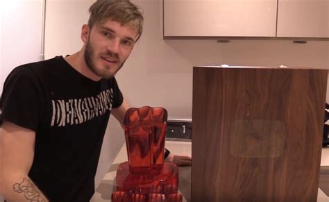 Youtube Sends Pewdiepie Custom Ruby Play Button To Commemorate 50