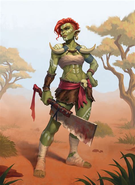 Half Orc Girl Character Portraits Female Orc Characte
