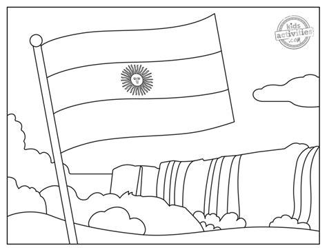 Sunny Argentina Flag Coloring Pages Kids Activities Blog