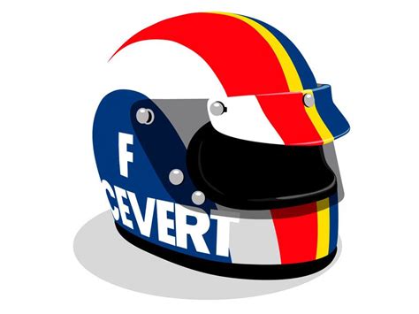 Illustrations 1970s Formula 1 Helmets Motorsport Retro Racing