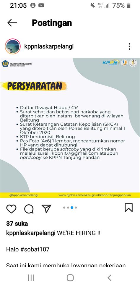 Informasi loker karawang bulan ini datang dari berbagai perusahaan terkemuka yang berlokasi di. info Loker Driver KPPN Tanjung Pandan @Belitung