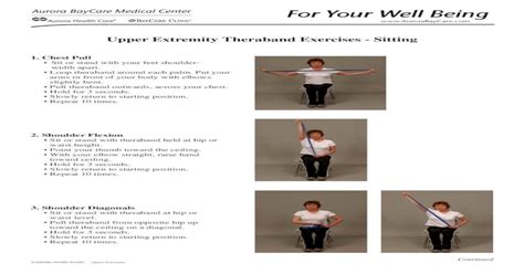 Printable Upper Extremity Theraband Exercises