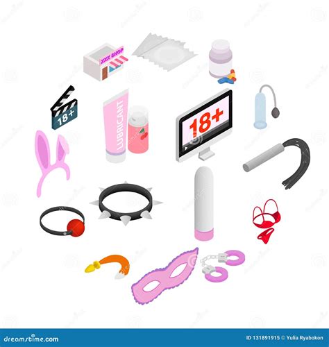 Sex Icons Isometric 3d Style Stock Vector Illustration Of Online Lips 131891915