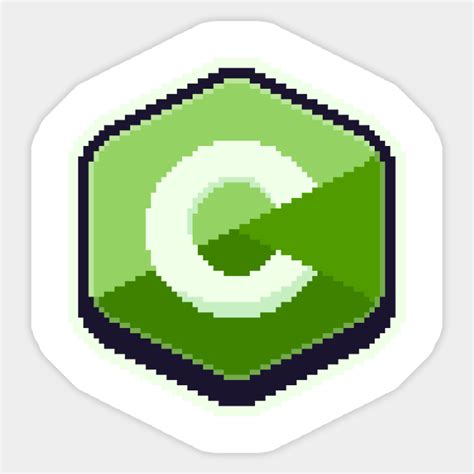 C Pixelart C Sticker Teepublic