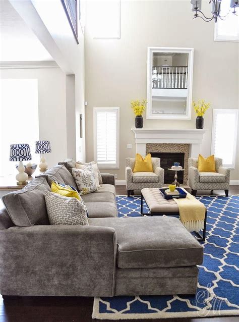 41 Stunning Grey Yellow Living Room Design