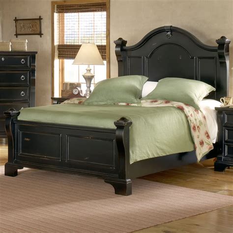 Four large end posts highlight the impressive design, with a curved complete your new bedroom set with the night stand, chest, media chest, dresser and mirror. American Woodcrafters Heirloom Solid Wood Queen Poster Bed ...