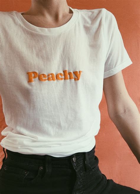 Peachy Tee Aesthetic Shirts Art Clothes Tumblr Outfits