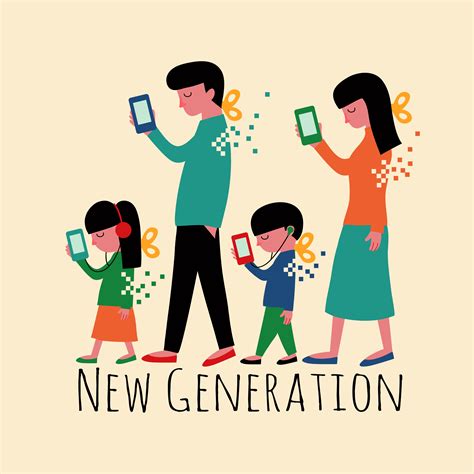 New Generation Everyone Live On The Screen Today Art Drawings
