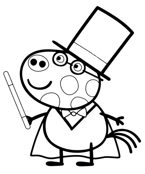 Peppa adora giocare, travestirsi, passare giornate all'aria aperta e sguazzare nelle pozzanghere. Pedro pony amico di peppa pig vestito da mago disegno da ...