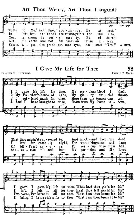 Favorite Hymns Of Praise I Gave My Life For Thee Hymnary Org