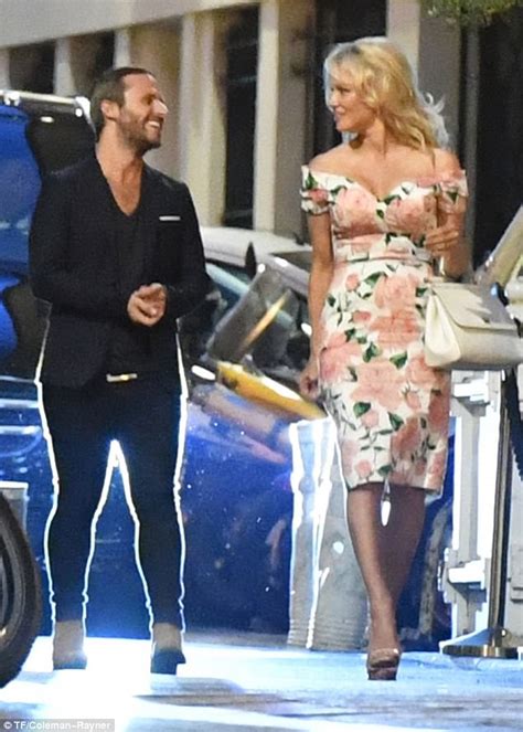 Pamela Anderson Heads Out With Footballer Adil Rami Daily Mail Online