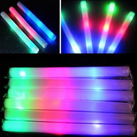 100pcslot Multi Color Glow Stick 3 Modes Led Light Foam Stick Colors