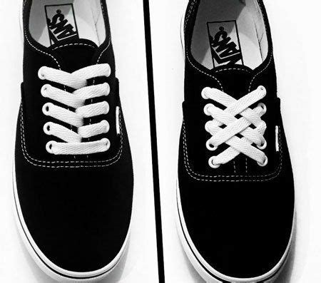 There are many unique ways to make the shoelaces on your vans look cool. Bar Lacing Vans | Another Home Image Ideas