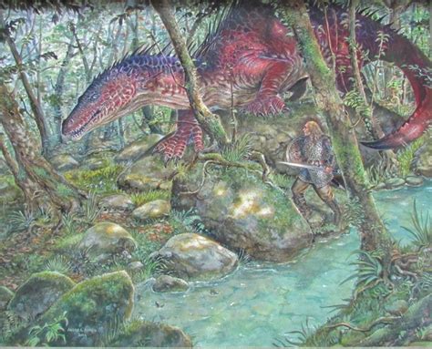 Andrea Piparo Painting Siegfried And The Dragon Fafnir Wagner Tolkien