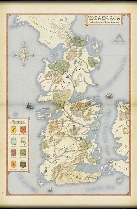 Map Of Westeros Game Of Thrones Maps For You