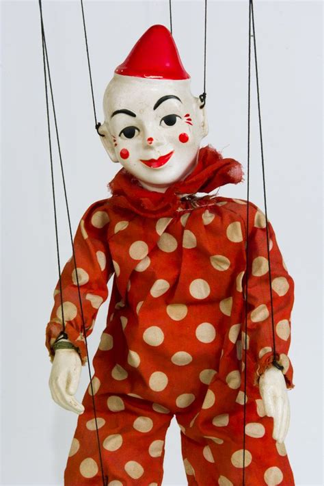 Vintage Marionette Puppetry Puppets Clown
