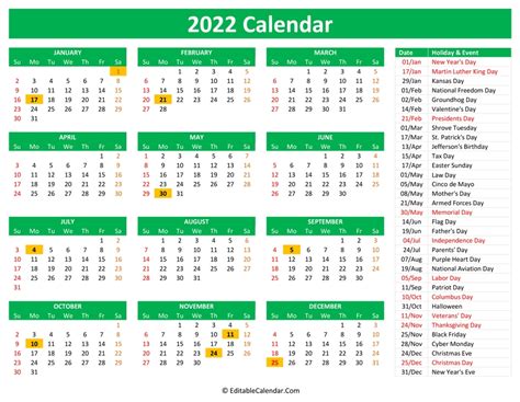 Effective 2021 Calendar 2022 Printable With Holidays Australia Get