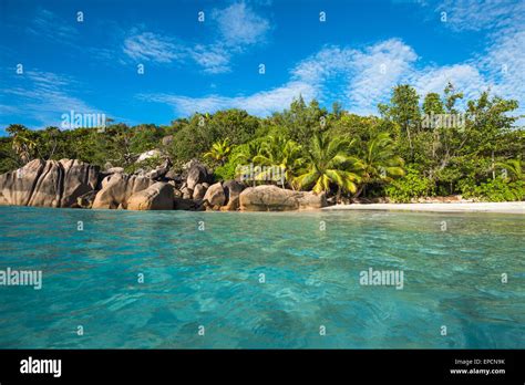 Tropical Island Beach Anse Lazio Praslin Seychelles Stock Photo Alamy