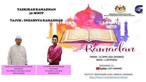 Tazkirah Ramadhan Indahnya Ramadhan Youtube