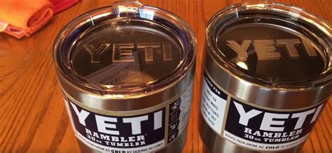 If i put water with ice in the tumbler, the water stays cold for almost two. real-yeti-fake-yeti-tumbler - The Cooler Box