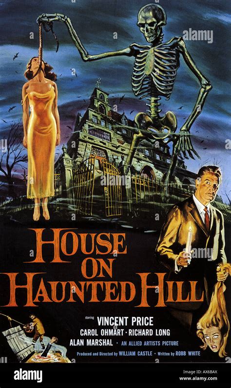 HOUSE ON HAUNTED HILL Poster For Allied Artists Film With Vincent Price Stock Photo Alamy