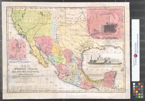Map Of Mexico Texas Old And New California And Yucatan