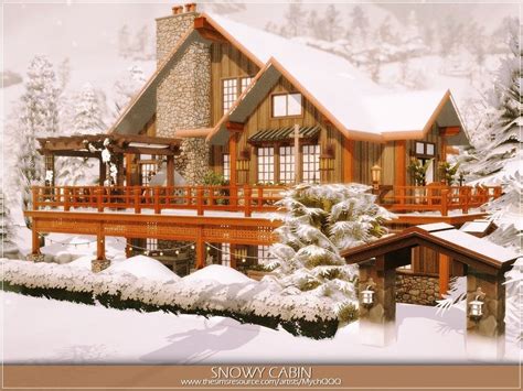 The Sims Resource Snowy Cabin
