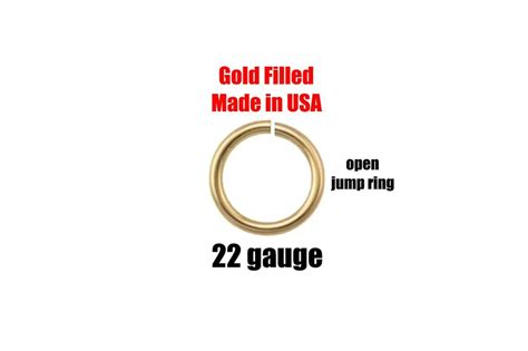 USA Gold Filled Jump Ring 22GA Open 22 Gauge 14 20 Gold Filled USA Made