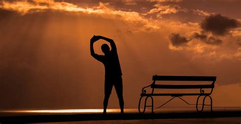 Free Images Fitness Sunset Sport Dusk Open Air Silhouette
