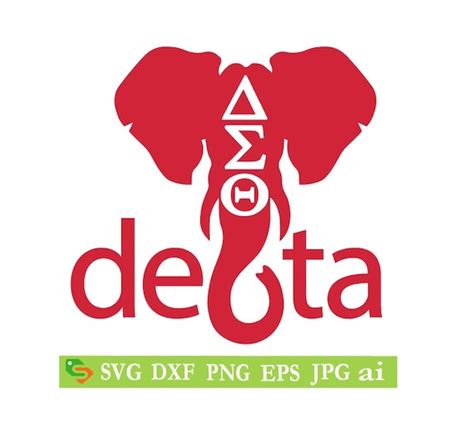Delta Sigma Theta 1913 Aeo Elephant Cut File Etsy