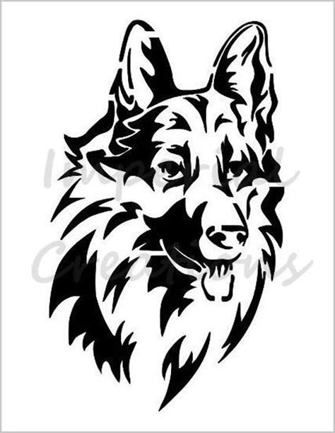 Long Haired German Shepherd German Shepherd Dogs Arte Tribal